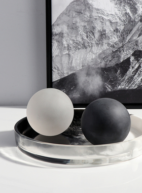 简约现代风磨砂客厅茶几桌面装饰