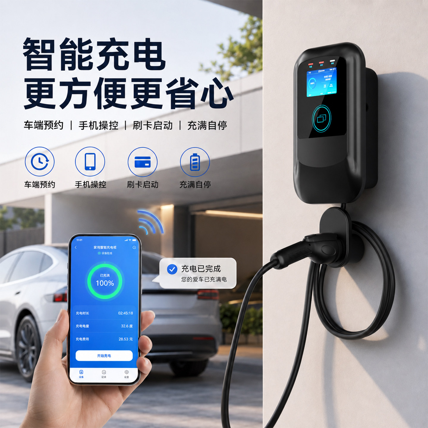 新能源电动汽车通用充电桩7KW32A家用商用适用于比亚迪特斯拉荣威
