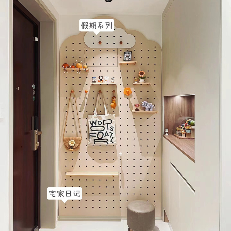Solid wood hole board storage rack