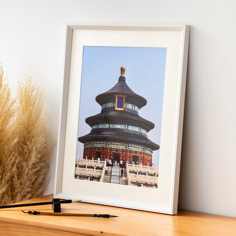 实木相框空框挂墙大画框油画国画书法装裱拼图海报6寸摆台A4定制