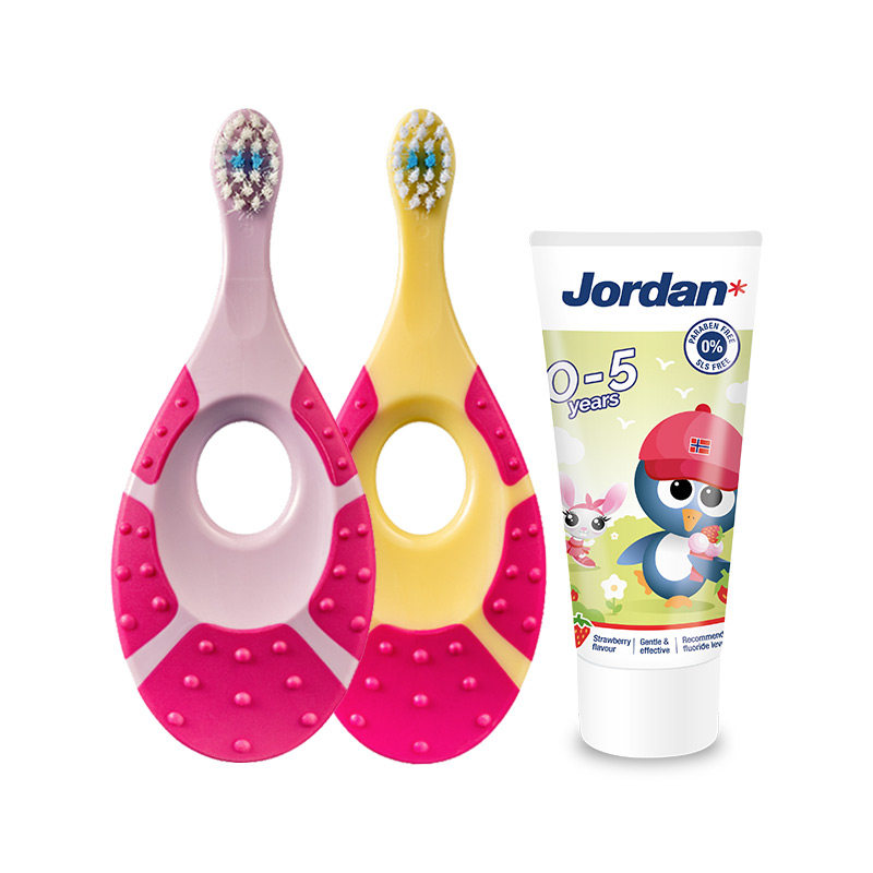 挪威jordan婴幼宝宝软毛训练岁牙刷 丁香医生乳牙刷/训练牙刷/护齿牙刷