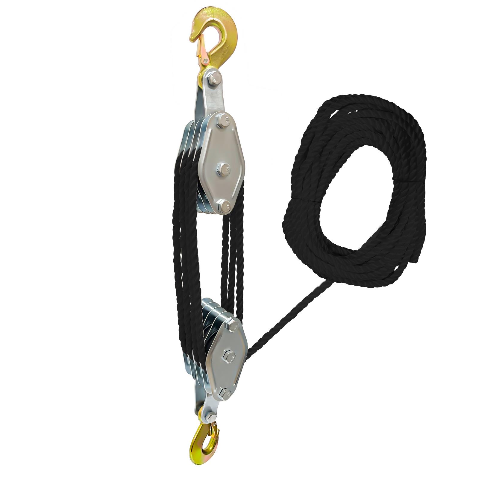 无轴承款甩卖 绳索省力吊装动滑轮组 手拉滑轮钩小吊机提拉上升 - 图3