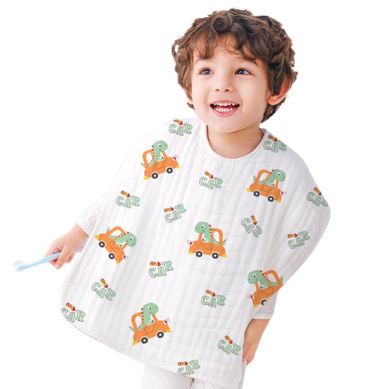 Children's washcloth bib waterproof brushing teeth non-wet clothes multifunctional pure cotton super soft gauze towel baby burp towel