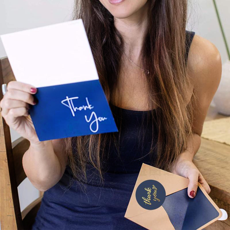 500贴/卷   圆形精致礼物商务封口贴标签感谢Thank you不干胶贴纸,淘宝优惠券,粉丝福利购,淘宝优惠卷