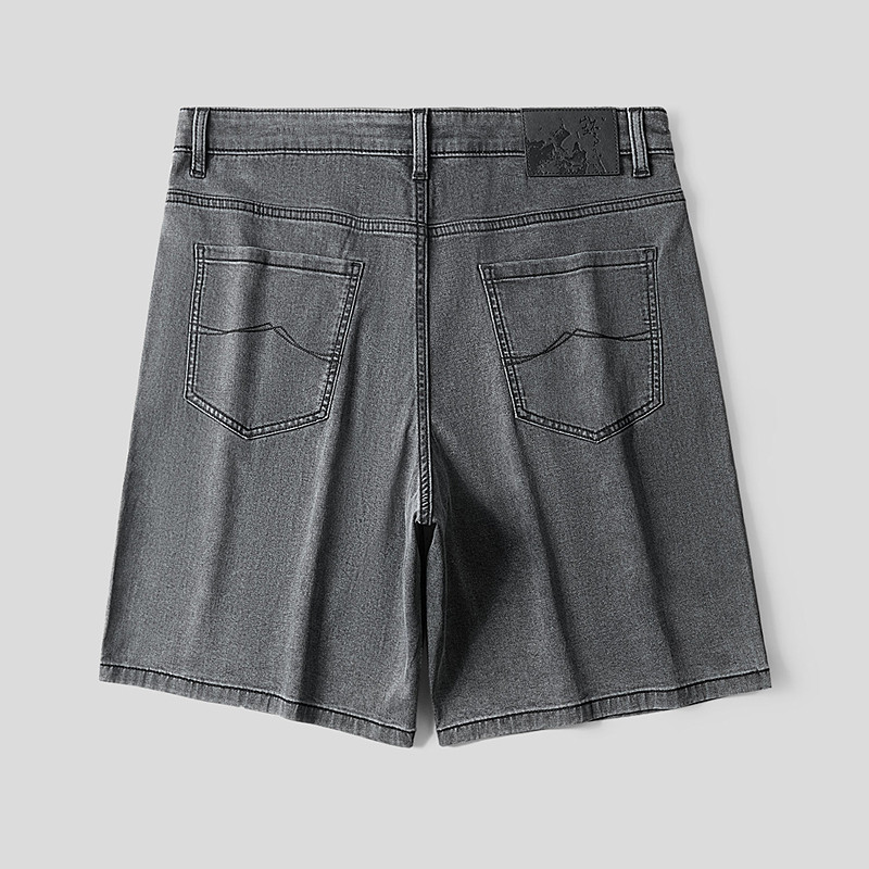 HLA/海澜之家山不在高系列牛仔中裤2026春夏新含莱赛尔弹力短裤男,淘宝优惠券,粉丝福利购,淘宝优惠卷