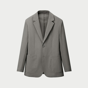 HLA/海澜之家山不在高系列休闲西服26春夏新微阔平驳领通勤西装男