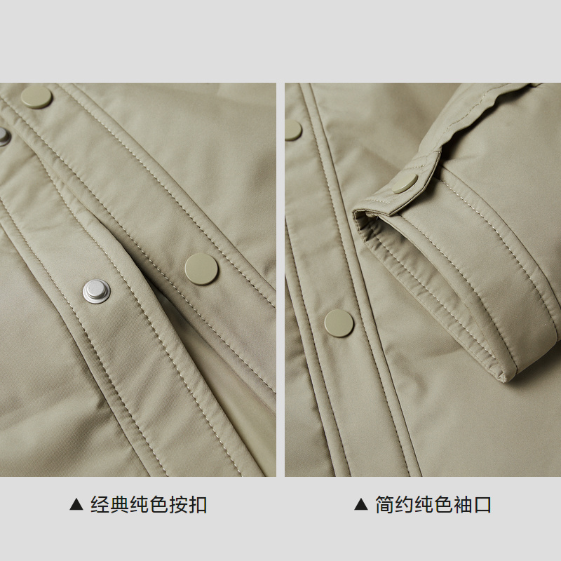 HLA/海澜之家轻商务时尚系列羽绒服夹克24秋冬保暖鸭绒翻领外套男