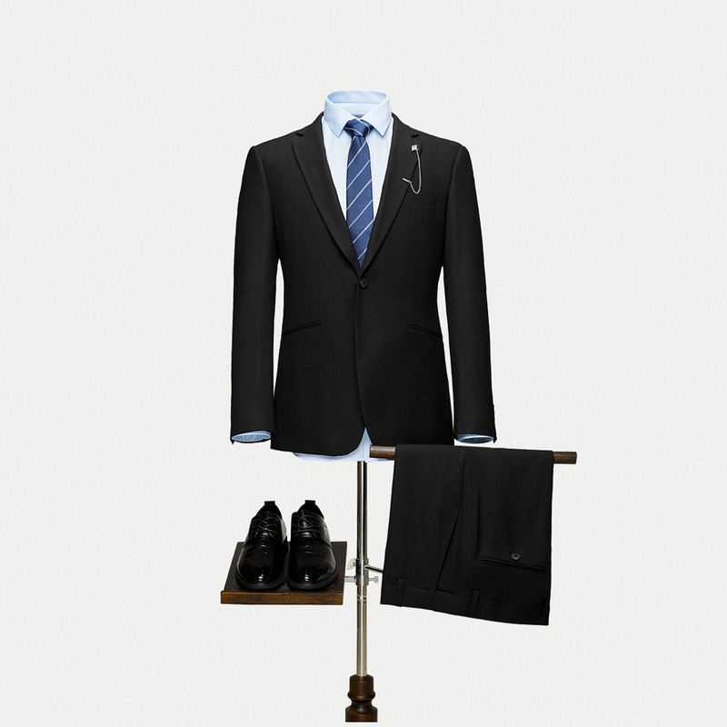 【西服套装】HLA/海澜之家弹力松紧腰礼服套装秋修身儒雅西服男