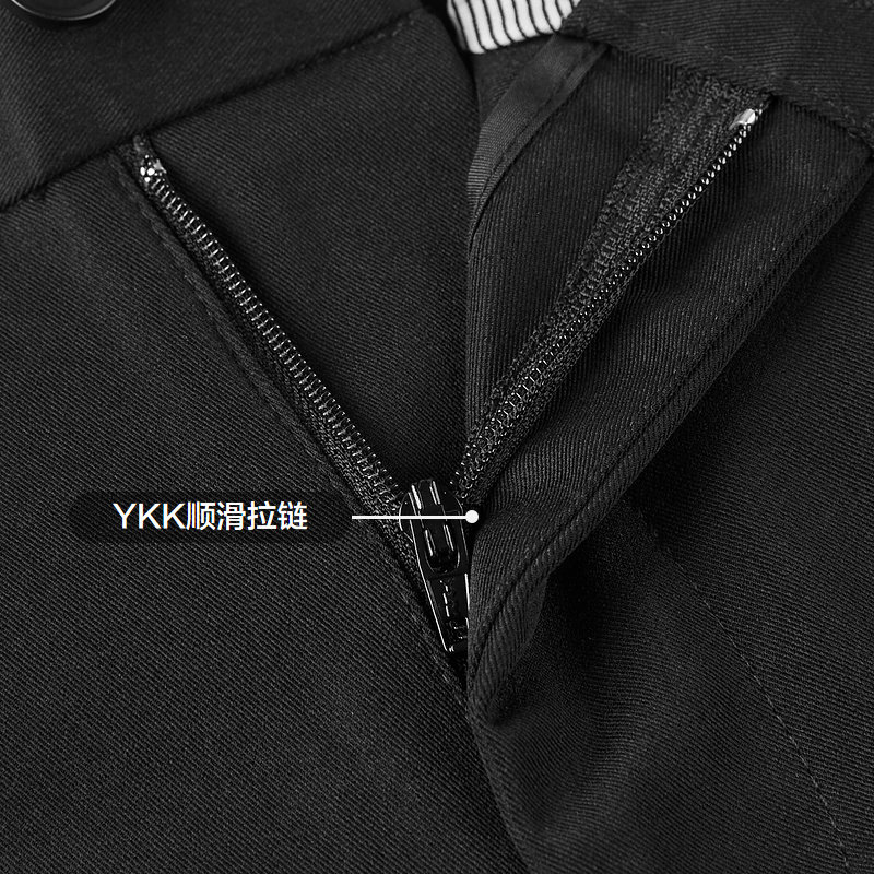 HLA/海澜之家2024秋季休闲裤男商务纯色简约修身直筒长裤子