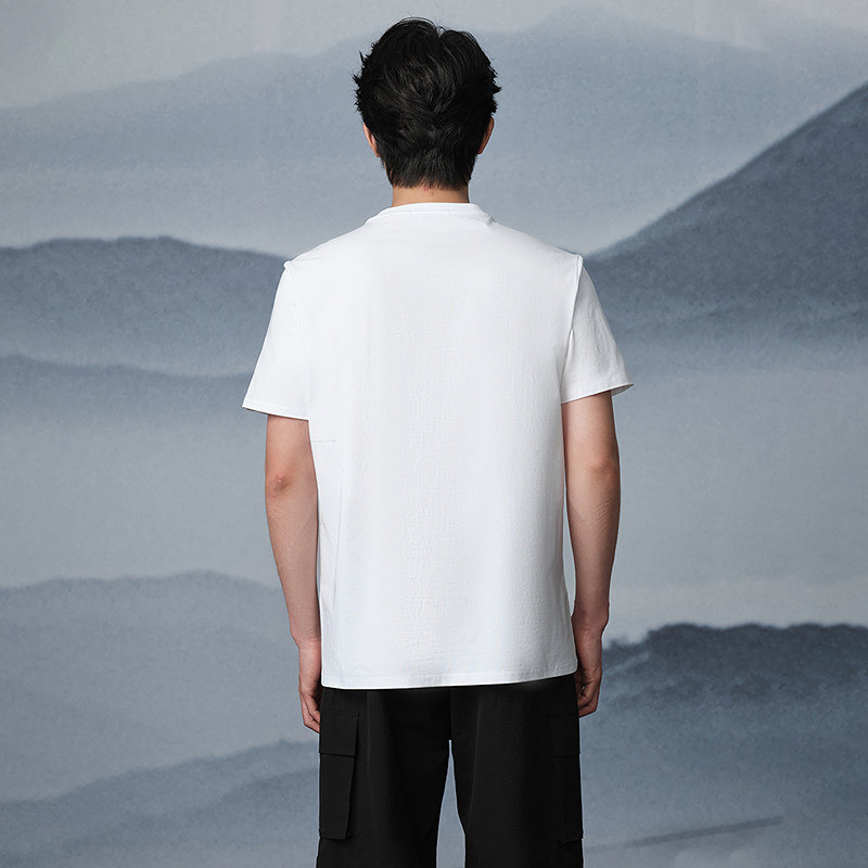 HLA/海澜之家26春夏季凉感短袖T恤男士舒适透气时尚立体印花短t