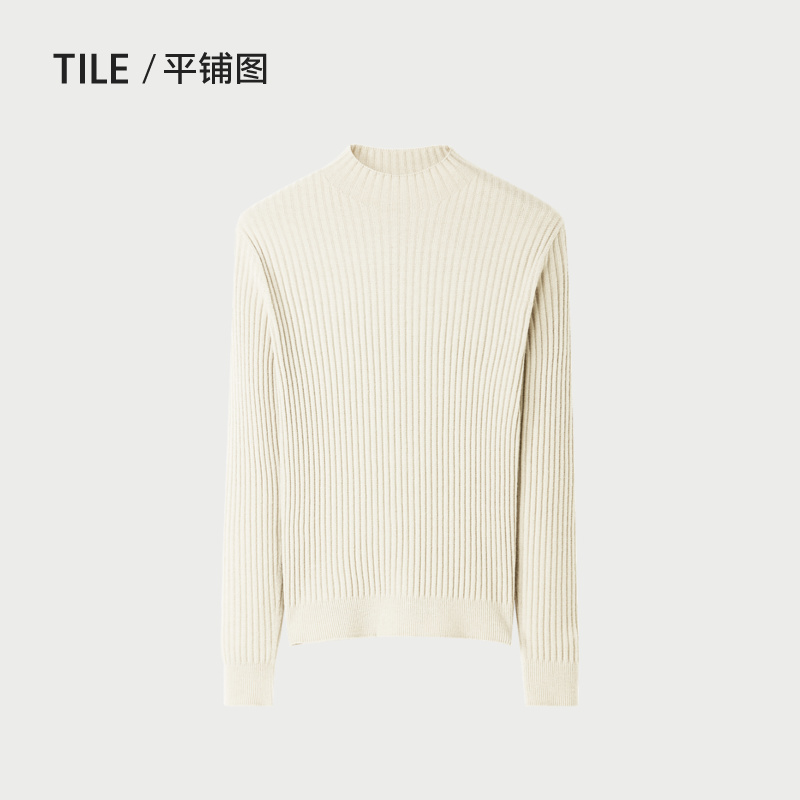 HLA/海澜之家含绵羊毛针织衫24秋新纯色半高领通勤风保暖毛衣女装