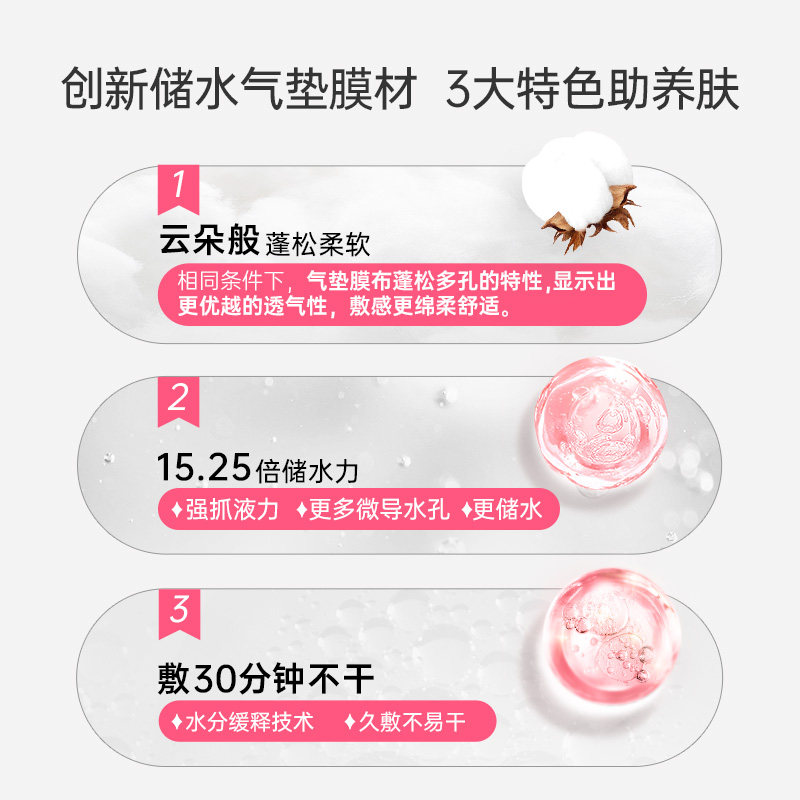 膜法世家气垫凝水5片补水正品面膜 膜法世家欣隆贴片面膜