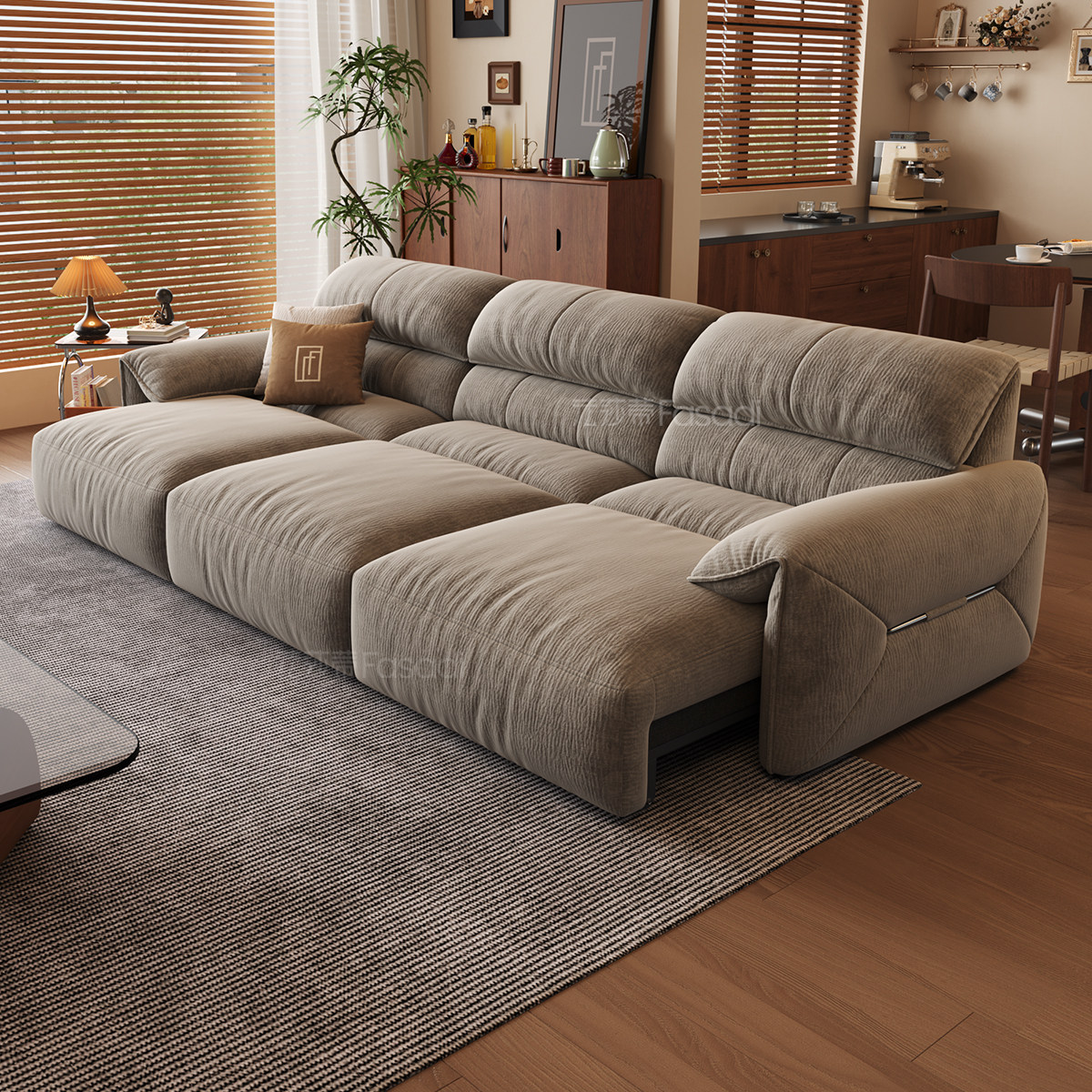 法莎蒂大象耳朵布艺沙发床电动沙发零靠墙折叠客厅功能沙发婴儿绒,淘宝优惠券,粉丝福利购,淘宝优惠卷