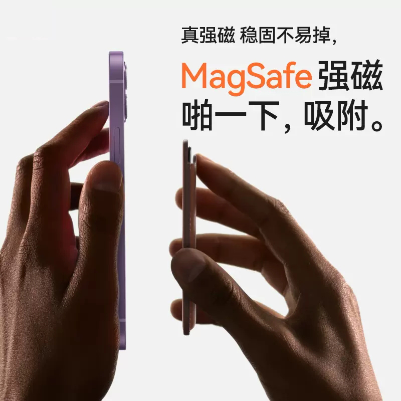 MagSafe磁吸卡包适用iPhone14promax苹果14plus真皮革套收纳银行卡套14pro配件公交卡14/13/12手机包卡夹新款-图1