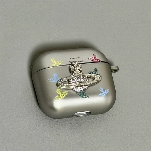 Подходит для Airpods 4-го поколения, защитный чехол для наушников, серебристый, West Queen Mother Planet Apple, чехол для наушников AirPods1/2-го поколения/pro, защитный корпус с подвеской, новый чехол для наушников AirPods 3-го поколения Bluetooth для женщин