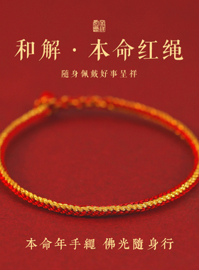 蛇年本命年红绳女手绳龙鳞手链