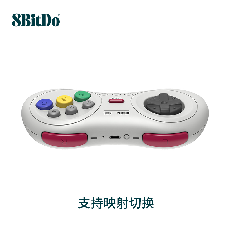 八位堂M30无线蓝牙游戏手柄动作格斗世嘉MD六键布局连发 Switch oled lite主机PC电脑Steam安卓手机盒子通用-图2