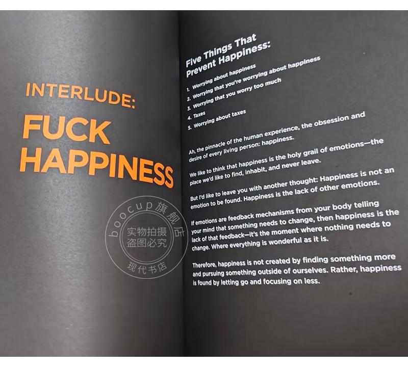 现货 重塑幸福:如何活成你想要的那样 英文原版 The Subtle Art of Not Giving a F*ck 不在乎的精妙艺术 马克曼森 Mark Manson