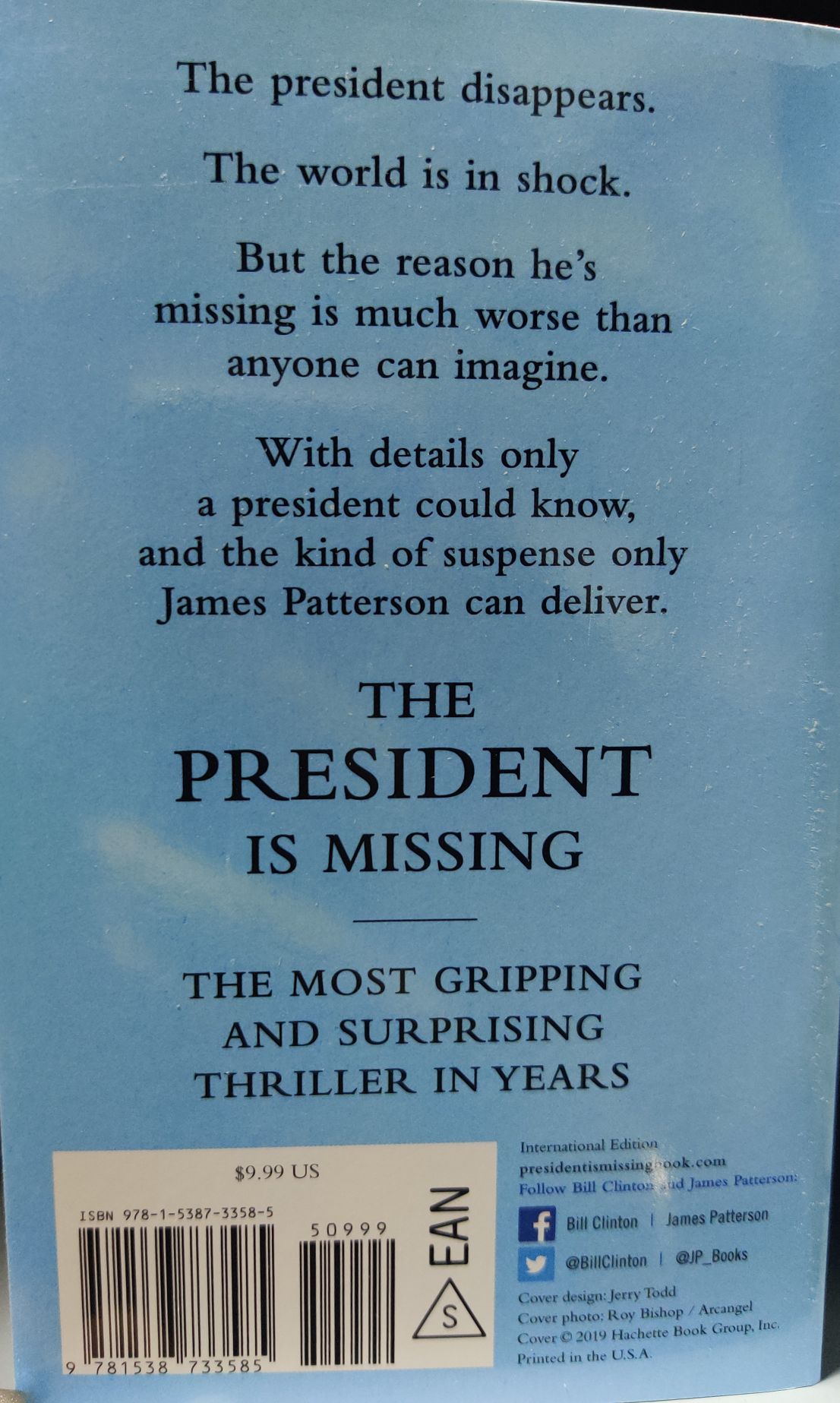 现货 失踪的总统 英文原版 President Is Missing: A Novel(International) 比尔克林顿 詹姆斯帕特森 合著 悬疑惊悚小说 平装