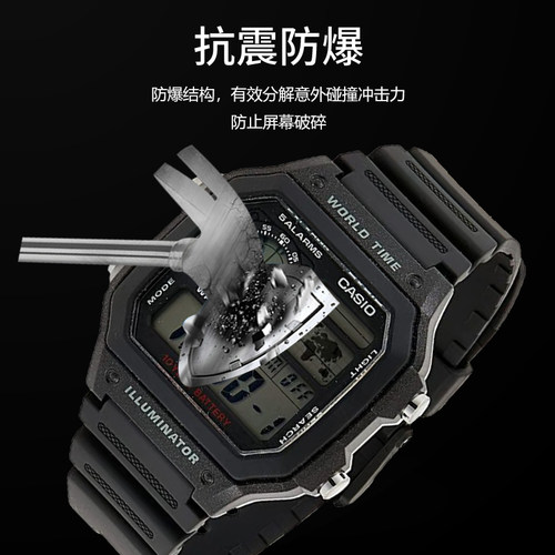 适用卡西欧A158WA手表膜A159WA/168WA/168WG智能手表1300高清防摔水凝膜抗指纹保护表盘钢化软贴膜 - 图3