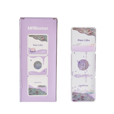 MFA莫奈睡莲紫色流油沙漏摆件