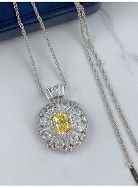 项链镶嵌时尚个性马眼黄钻