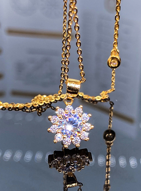 莫桑石时尚项链克拉单吊坠