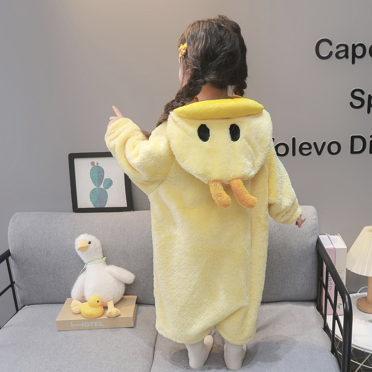 珊瑚绒女孩儿童男女童秋冬搞怪沙雕洋气睡裙睡袋可爱小黄鸭法兰绒,淘宝优惠券,粉丝福利购,淘宝优惠卷