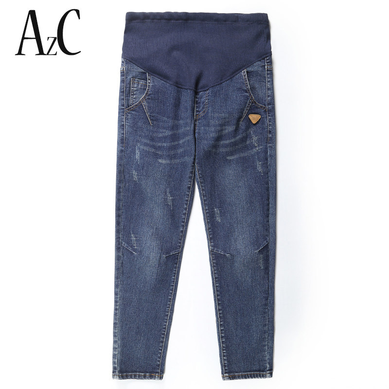 秋季外穿直筒老爹宽松加绒孕妇裤子 安智彩孕妇直筒裤