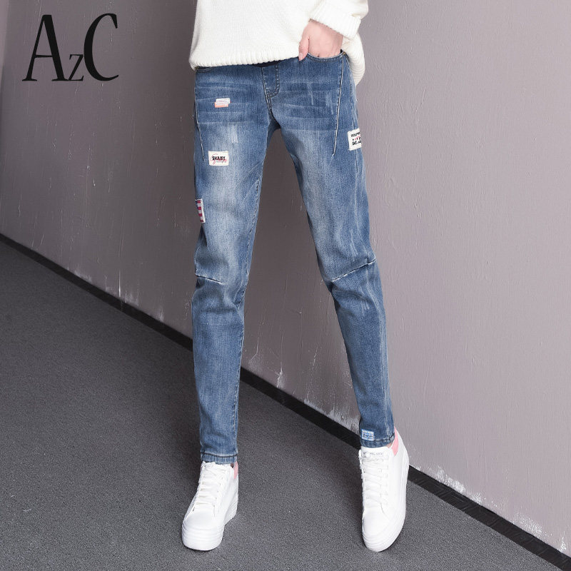 秋季外穿宽松加绒孕妇裤子 安智彩孕妇直筒裤