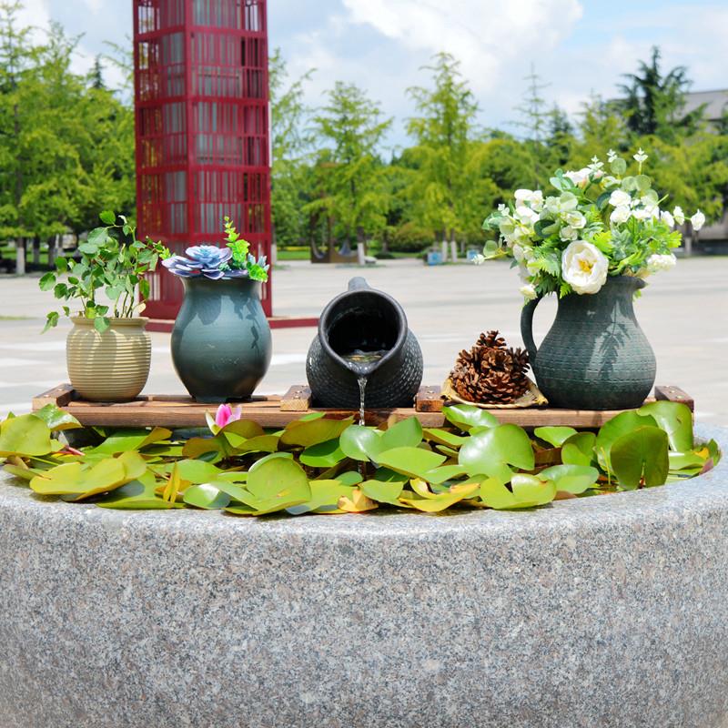 庭院新出水口鱼缸增氧水循环流水器喷泉中式阳台装置水池花园造景 - 图2