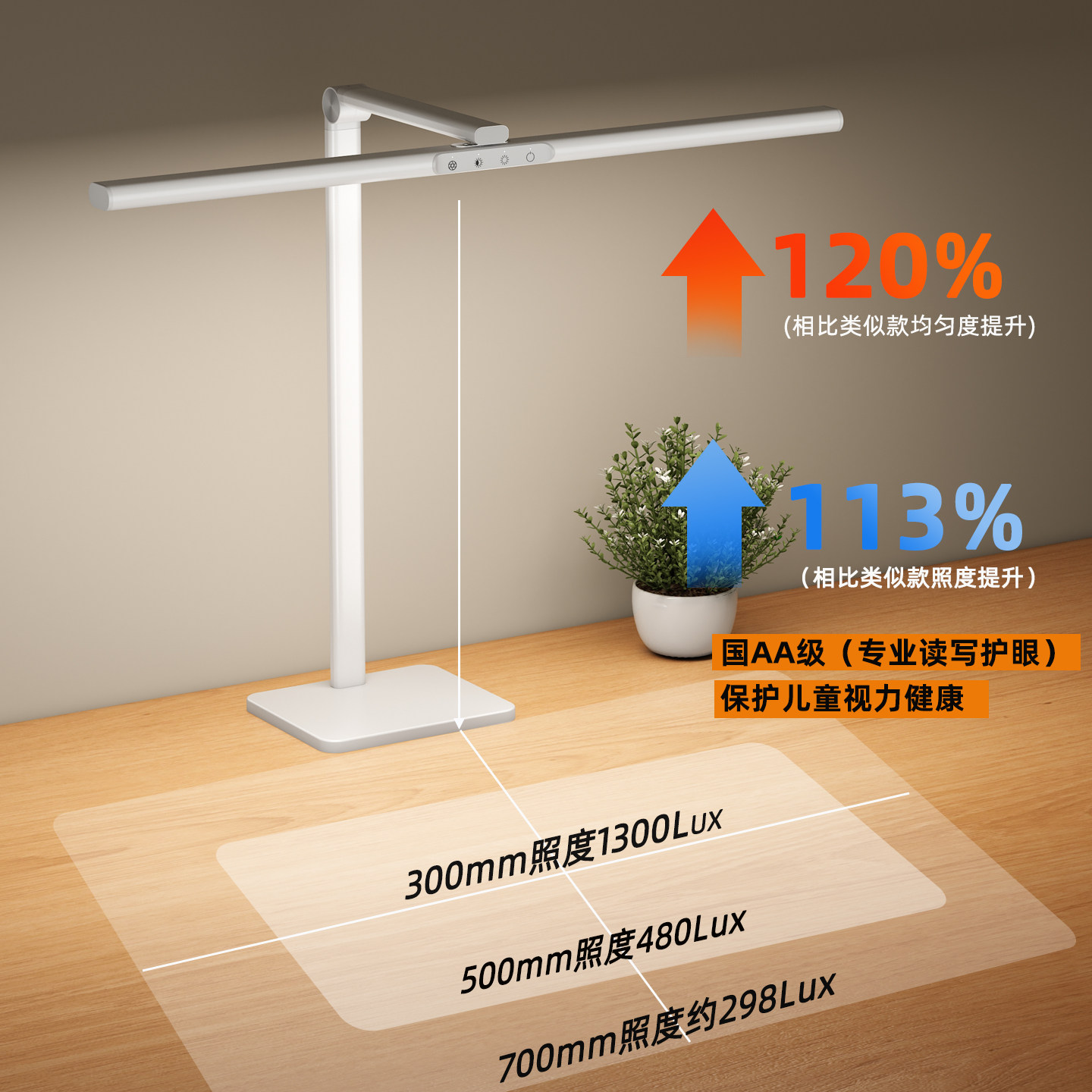 国AA级防近视学习专用护眼台灯书桌卧室学习阅读写作业工作折叠灯