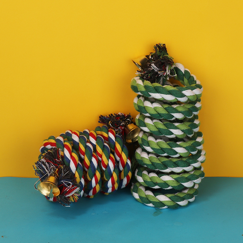 松鼠蜜袋鼯飞鼠爬绳玩具蜜袋鼬鹦鹉爬藤绵绳吊绳玩具玩耍饲养用品 - 图2