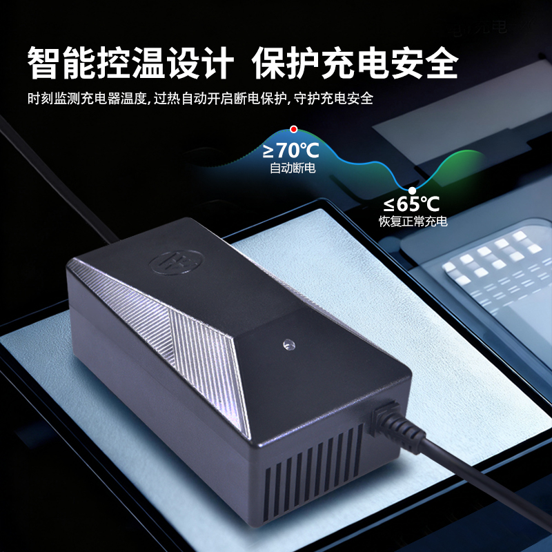 爱玛电动车充电器原装原厂正品电瓶车60伏72v20ah48v12ah充满自停 - 图0