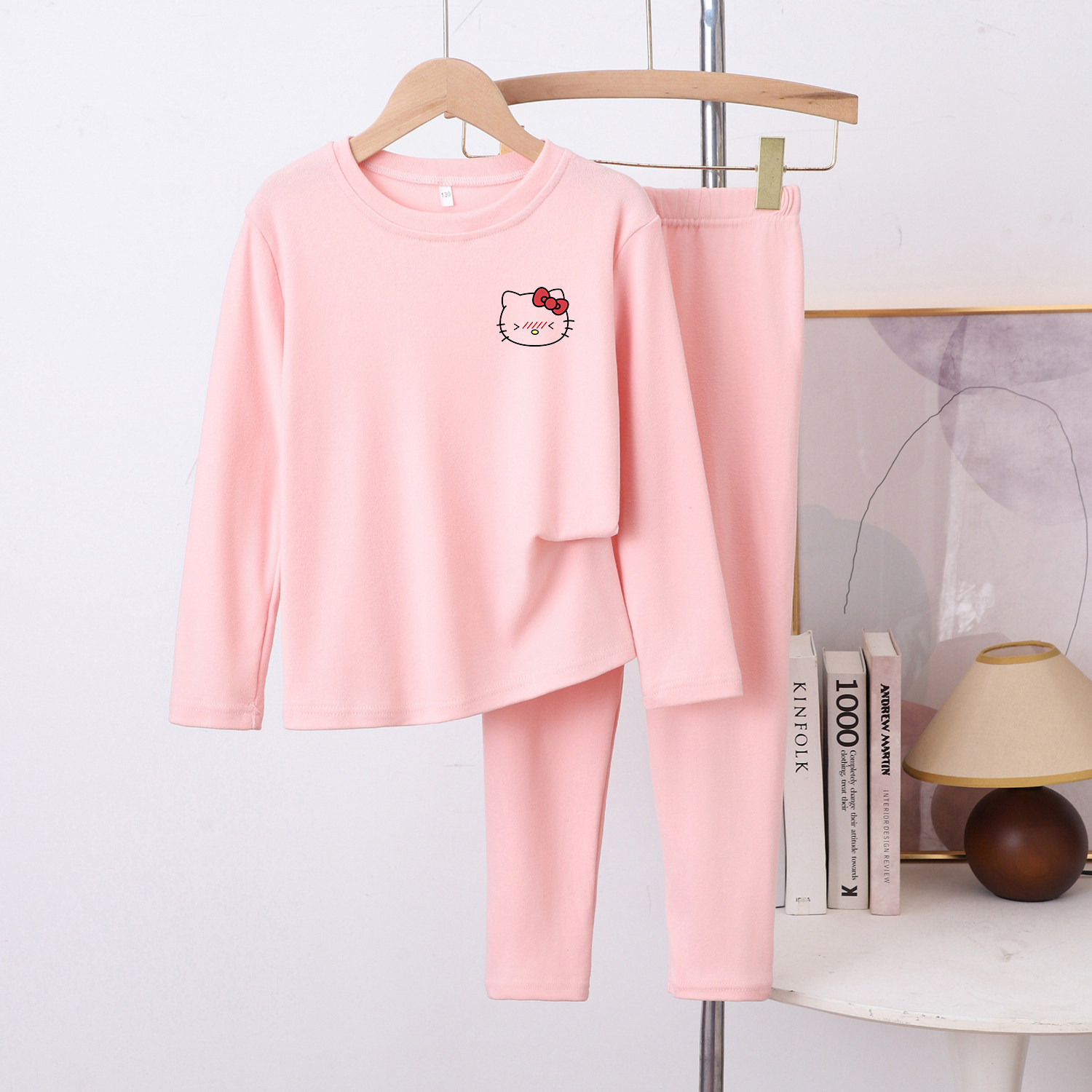 儿童装德绒睡衣两件套装女童家居服秋冬保暖打底秋衣秋裤内搭外穿,淘宝优惠券,粉丝福利购,淘宝优惠卷