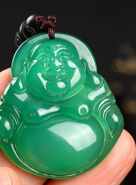寅亥堂玉髓中式笑佛吊坠观音挂件