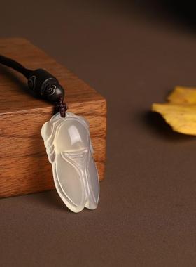 天然玉髓蝉挂件寅亥堂