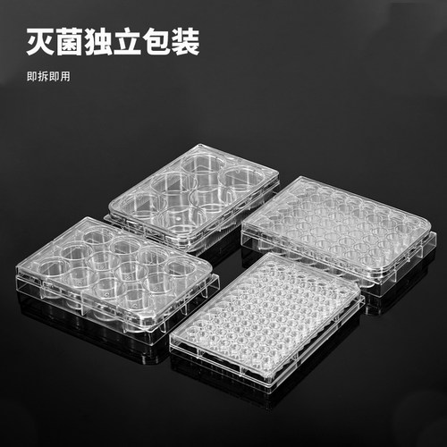 6孔12孔24孔48孔96孔384孔平底细胞培养板 细菌培养板 盖玻片细胞爬片 - 图1