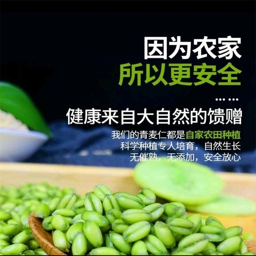 青麦仁2024鲜麦仁新鲜绿麦粒麦穗嫩小麦籽碾转五谷杂粮青麦仁2斤