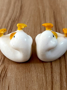 鹿角雕刻鸭子文玩配饰手串三通