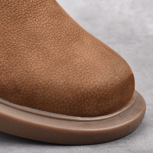 真皮男鞋2026年秋季新款美式潮牌复古休闲软底皮鞋男士厚底工装鞋 - 图1