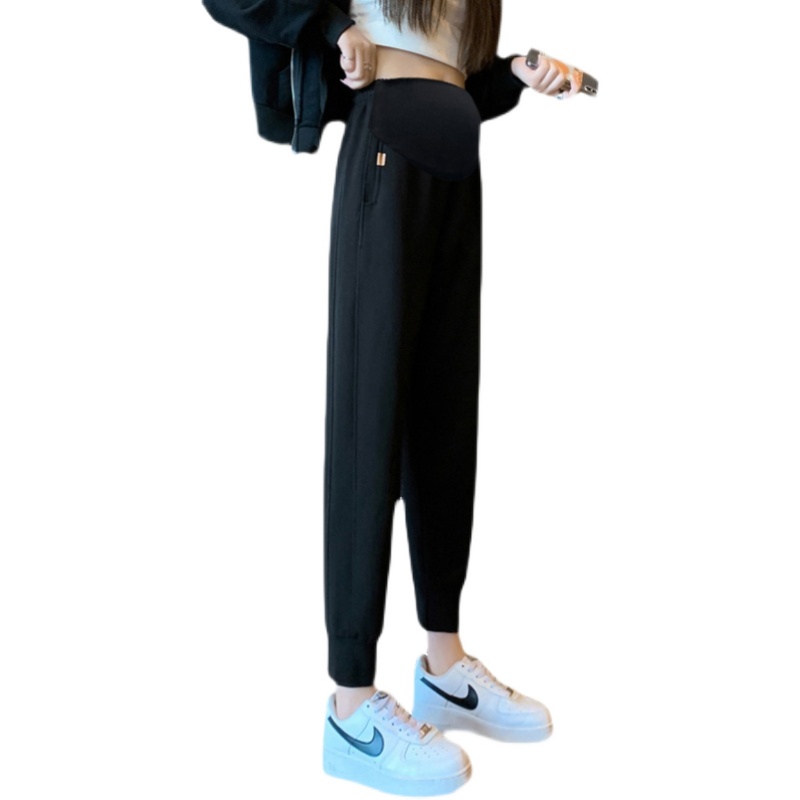 Pregnant women's pants in spring, autumn and winter wear sports casual pants