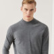 Deer king cashmere sweater half turtleneck middle-aged
