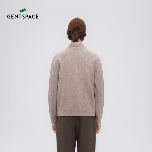 GENTSPACE 2025秋冬新品时尚休闲男士羊毛针织开衫外套 - 图0