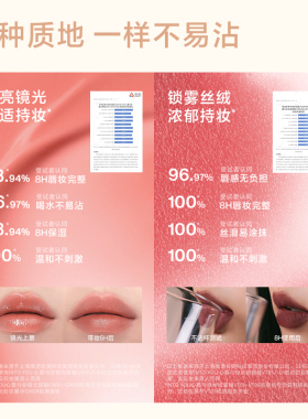 INTO YOU镜光丝绒唇釉彩唇蜜镜面滋润口红不易沾杯SG