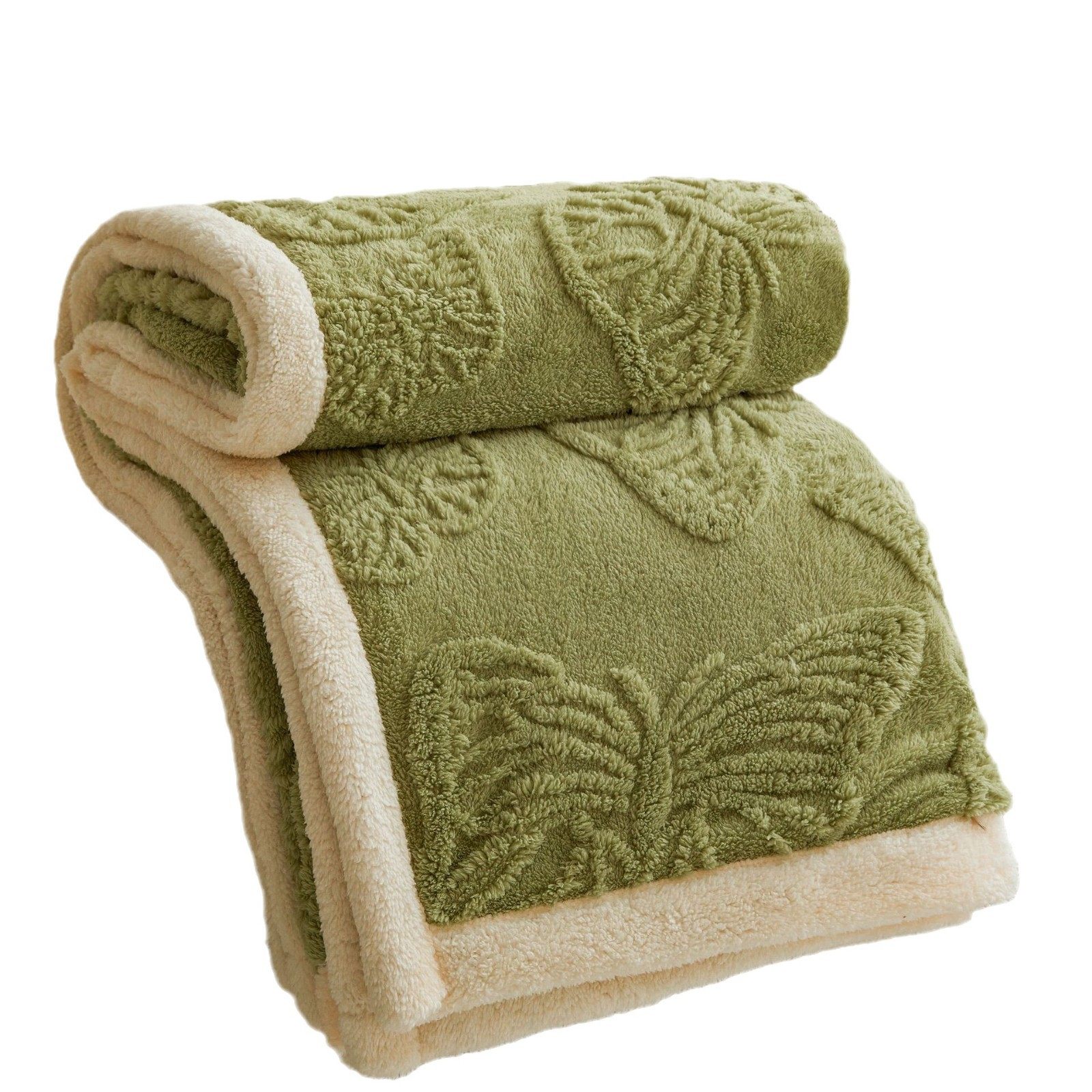 纯色蝴蝶塔芙绒毛毯双层加厚羊羔绒毯子冬季保暖空调毯沙发毯,淘宝优惠券,粉丝福利购,淘宝优惠卷