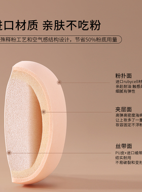 【买一送一】粉扑干湿两用不吃粉