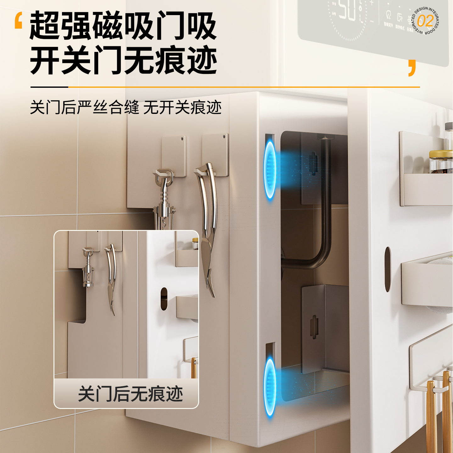 热水器遮挡罩厨房燃气管道装饰挡板遮丑神器置物架壁挂可开门 - 图1