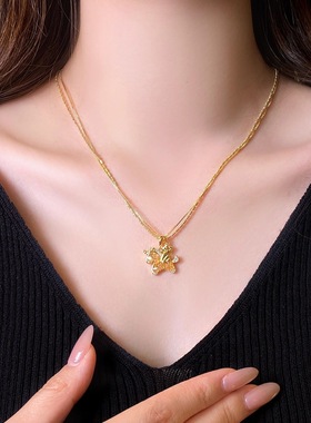 配饰气质轻奢锁骨链设计感小众吊坠时尚个性双鱼尾项链饰品女