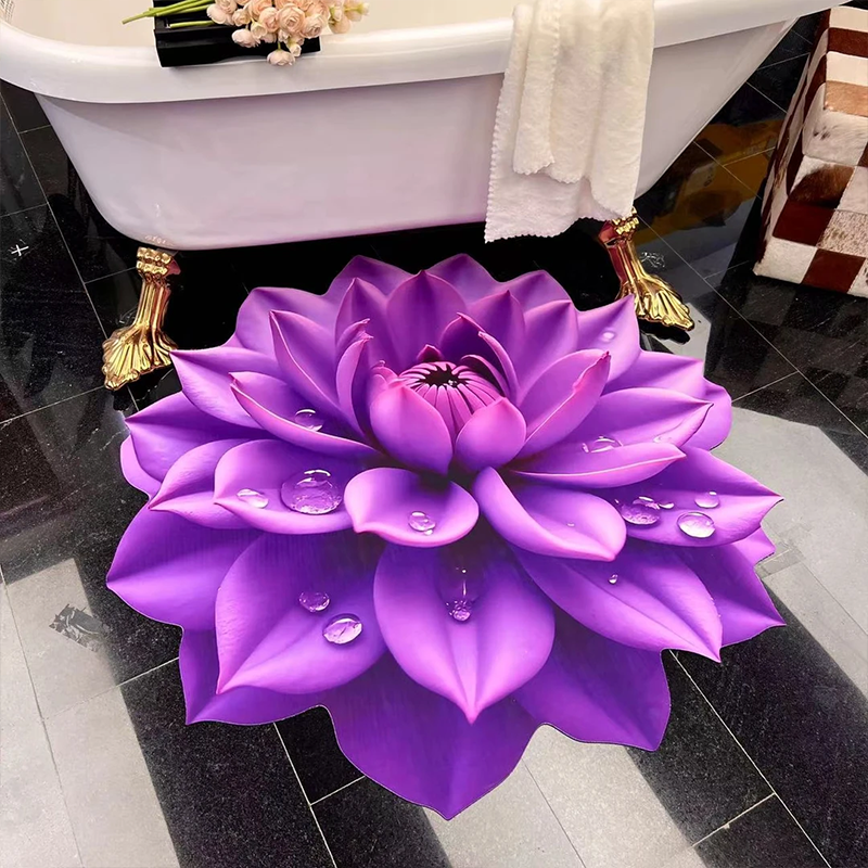 3D立体吸水垫硅藻泥入门花卉地垫浴室垫干垫卫生间防滑垫客厅速干,淘宝优惠券,粉丝福利购,淘宝优惠卷